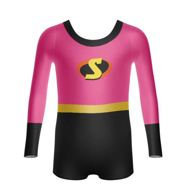 Superheroes LS Biketard – Fuscia