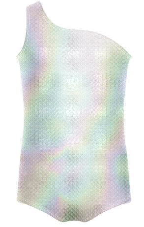 Solid Hologram One Shoulder Leotard Solid Hologram One Shoulder Leotard