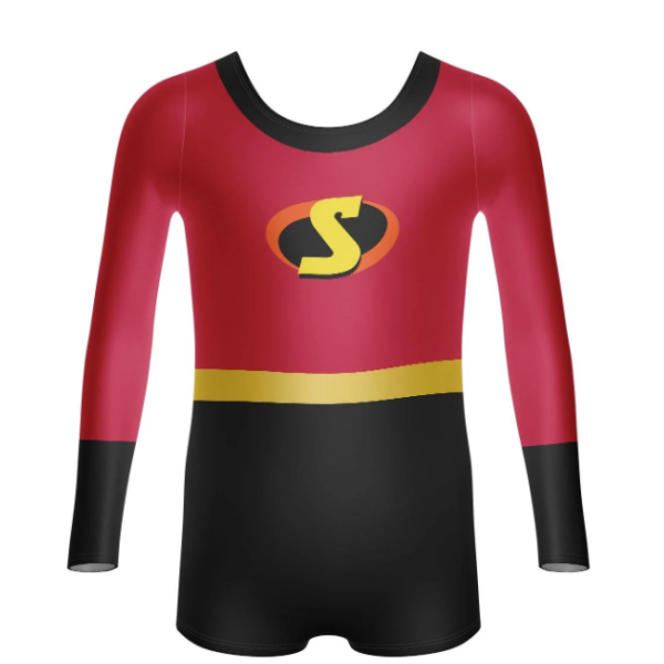 Superheroes LS Biketard – Red