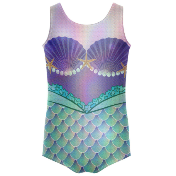 Under The Sea Tank Leotard-Lilac