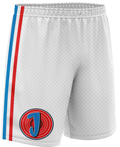 Jam Squad Basketball Shorts-White Jam Squad Basketball Shorts-White