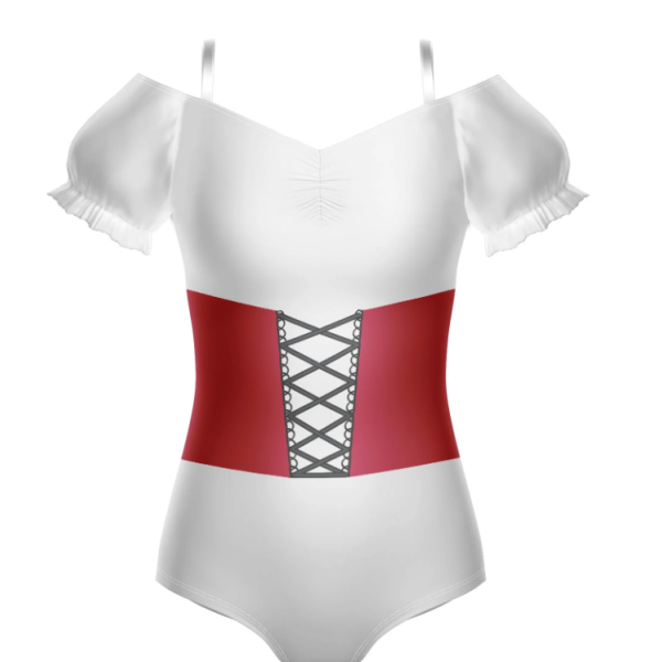 Sound of Music Off the Shoulder Leotard – Red