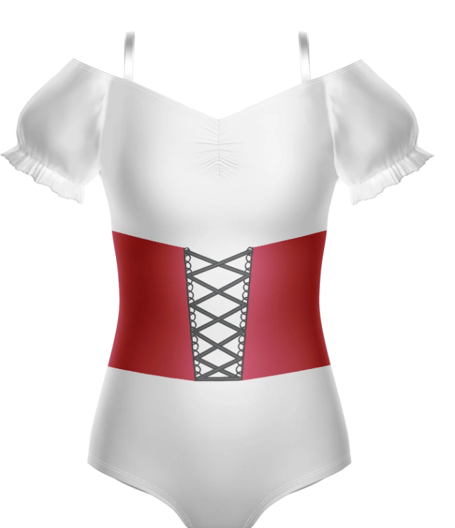 Sound of Music Off the Shoulder Leotard – Red Sound of Music Off the Shoulder Leotard – Red
