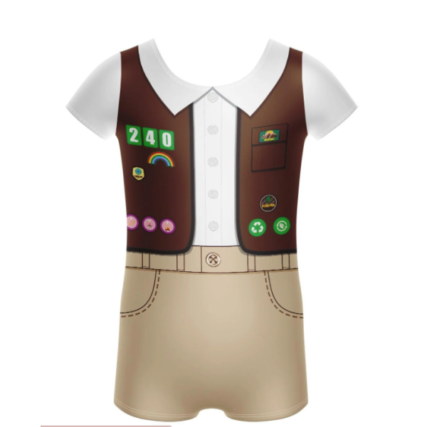 Girl Scouts Cap Sleeve Biketard - Brown