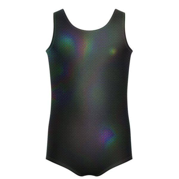 Solid Hologram Tank Leotard - Black