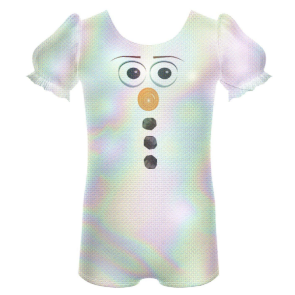 Snowman Puff Sleeve Biketard