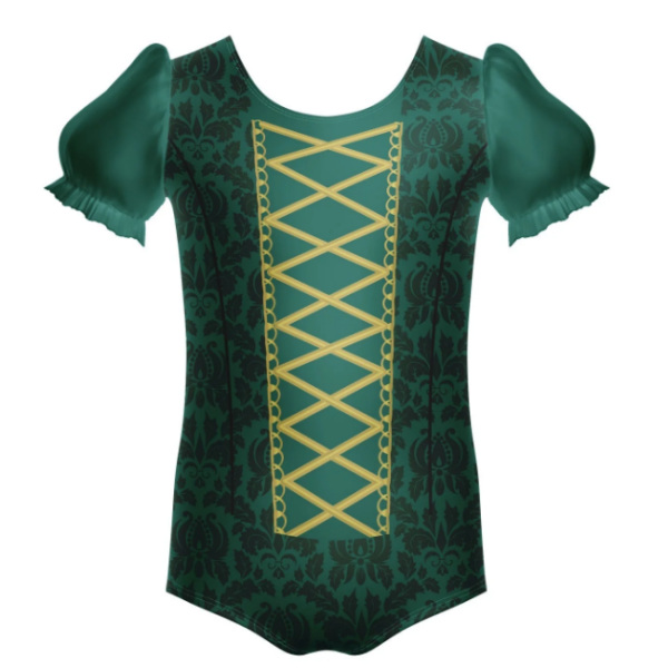 Medieval Princess Puff Sleeve Leotard – Green