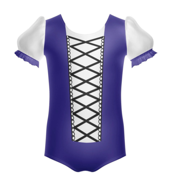 Into The Woods Puff Sleeve Leotard – purple