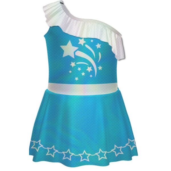 Shining Stars Shooting One Shoulder with Ruffle Dress