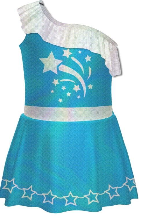 Shining Stars Shooting One Shoulder with Ruffle Dress Shining Stars Shooting One Shoulder with Ruffle Dress
