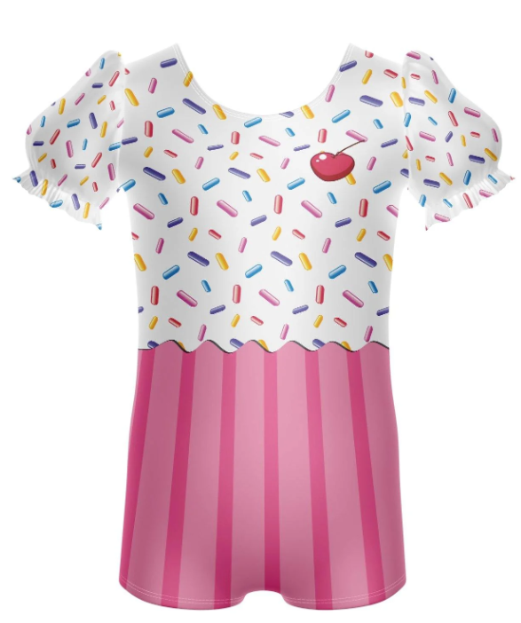 Sprinkles Puff Sleeve Biketard – pink Sprinkles Puff Sleeve Biketard – pink