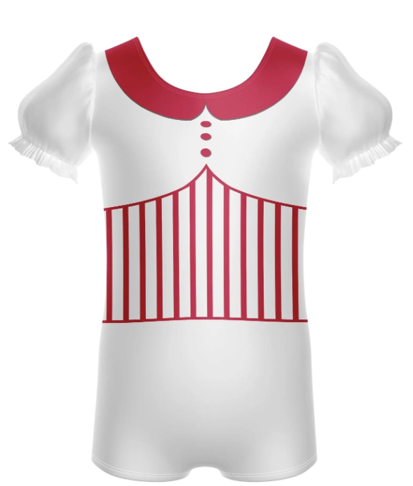 Day At The Fair Puff Sleeve Biketard – red Day At The Fair Puff Sleeve Biketard – red