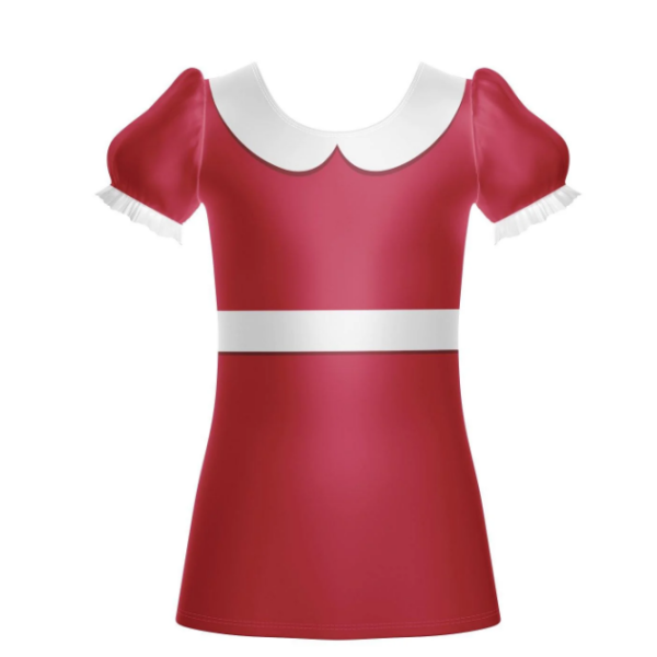 Annie Puff Sleeve Shift Dress – red