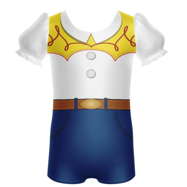 Toys Cowgirl Puff Sleeve Biketard