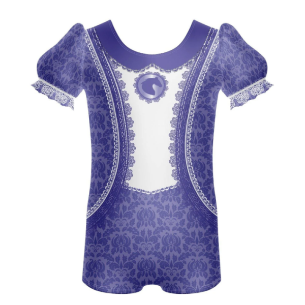 At the Races Puff Sleeve Biketard – lilac