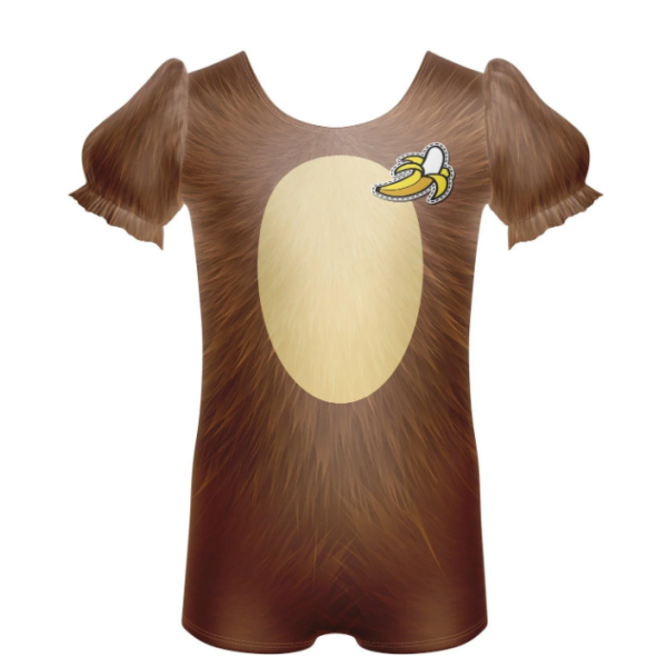 Monkey Around Puff Sleeve Biketard