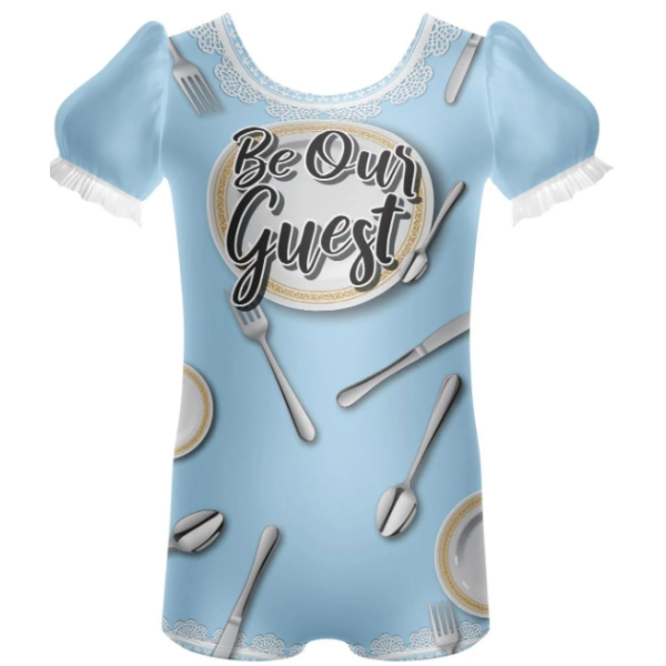 Be Our Guest Puff Sleeve Biketard - copen