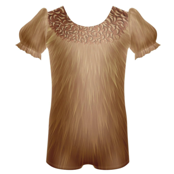 Cowardly Lion Puff Sleeve Biketard