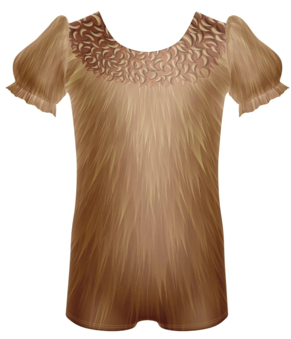 Cowardly Lion Puff Sleeve Biketard Cowardly Lion Puff Sleeve Biketard