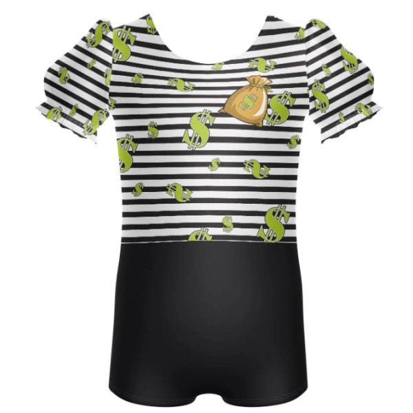 Savings Account Puff Sleeve Biketard