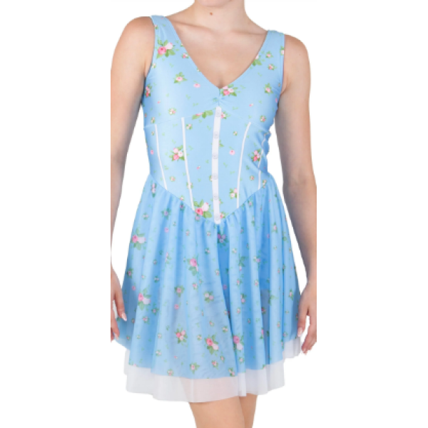 Pretty as a Peach V Neck Bodice Dress-Copen