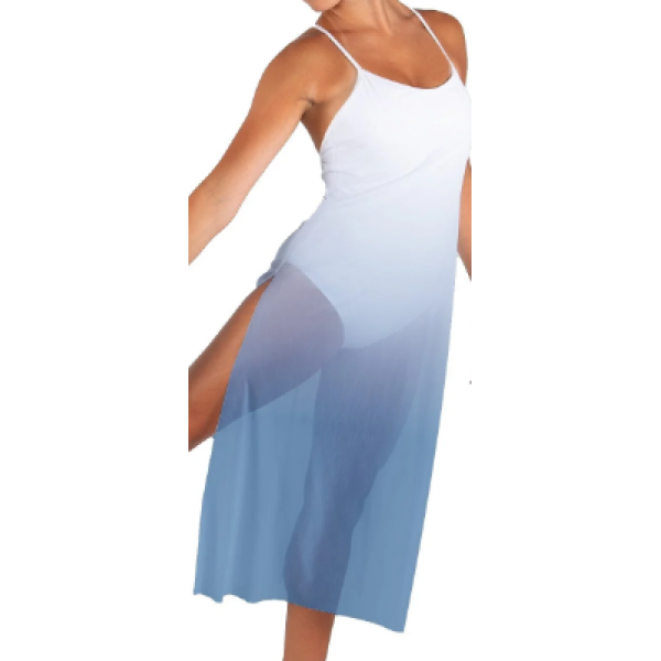 Poetic Long Chiffon Panel Dress-glacierlake