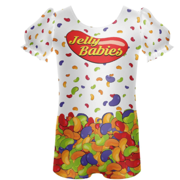 Jelly Babies Puff Sleeve Biketard