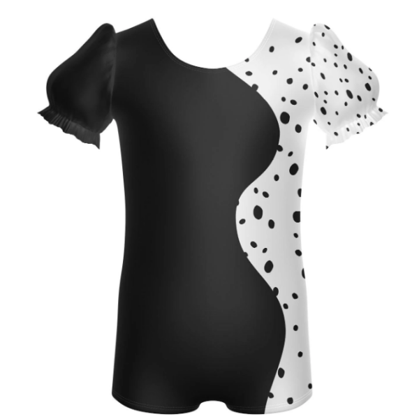Evil Lady Puff Sleeve Biketard – black