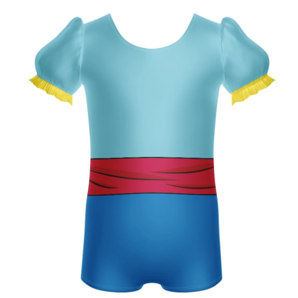 Magical Genie Puff Sleeve Biketard – turquoise