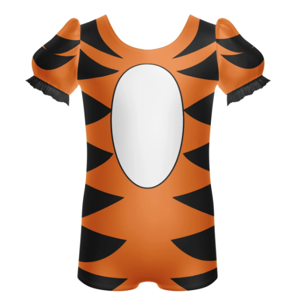 Little tiger puff sleeve biketard