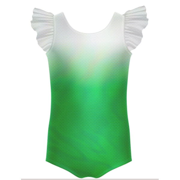 Ombre Magic Tank Gather Sleeve Leotard – shamrock