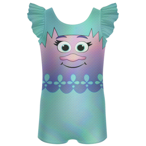 Little gnomes ombre tank biketard with gather sleeves
