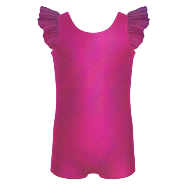 Rainbow Connection Tank Biketard with Gather Sleeves - orchidflower