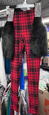 Red Buffalo Pants and Black Studded Vest Red Buffalo Pants and Black Studded Vest