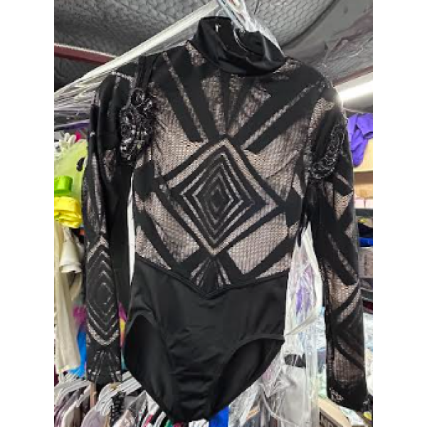 Geometric Lace Leotard