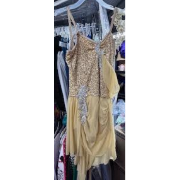 Gold Dress with beaded top