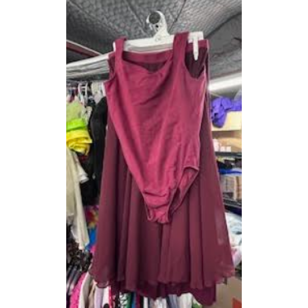 Red bodysuit and skirt