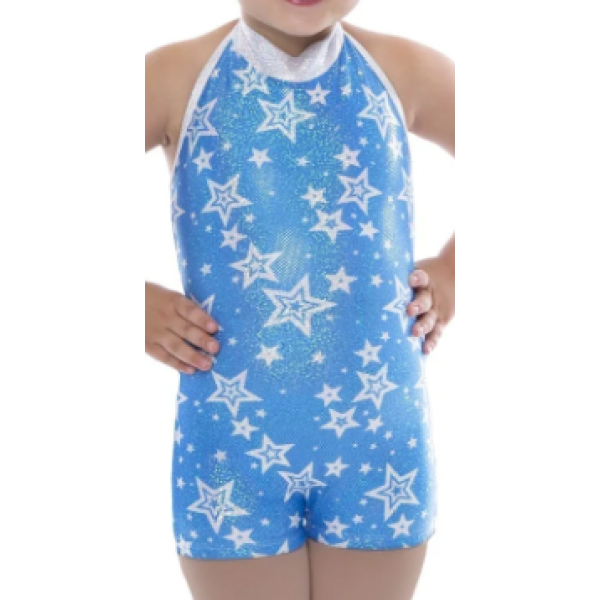 Disco Dream Rainbow Stars Halter Collar Biketard