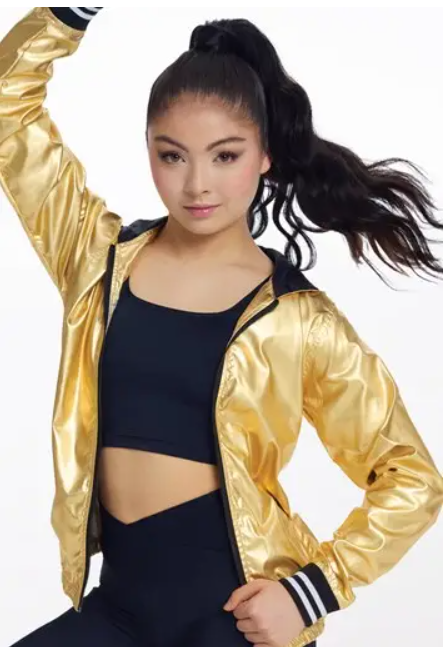Gold Unisex Metallic Bomber Jacket Gold Unisex Metallic Bomber Jacket
