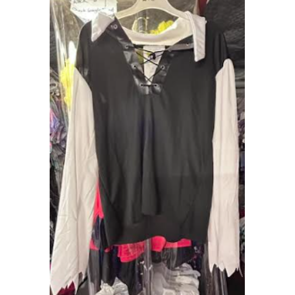 black and pirate LS shirt