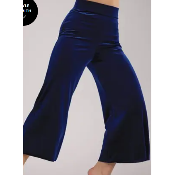 Weissman – Velvet Culotte Pants – Navy