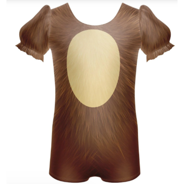 Honey Bear Puff Sleeve Biketard