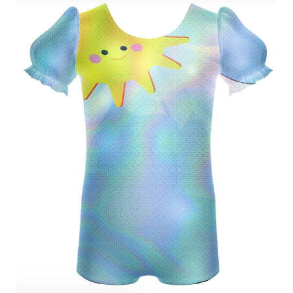 Sunshine Puff Sleeve Biketard-copen