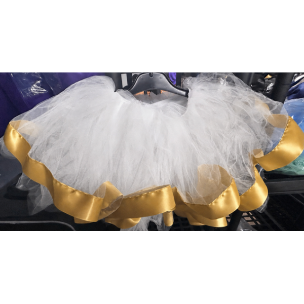 Bando Tutu-White and gold 11 inch